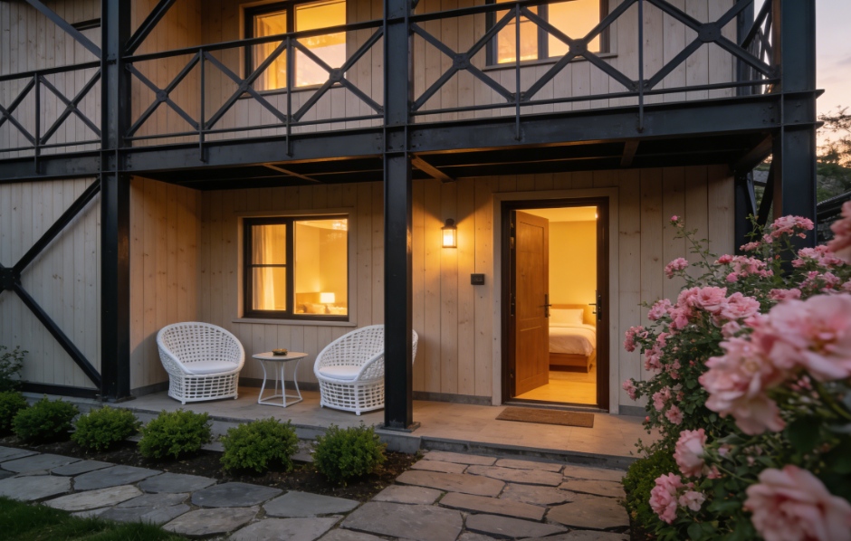 スチール構造のブティックホームステイ